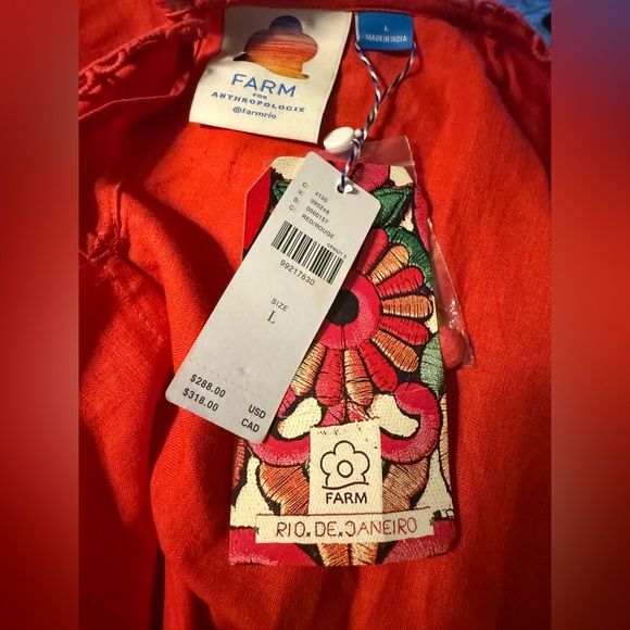 Anthropologie Farm Rio x Anthropologie V-Neck Tie-Front Midi Dress - Picture 12 of 12